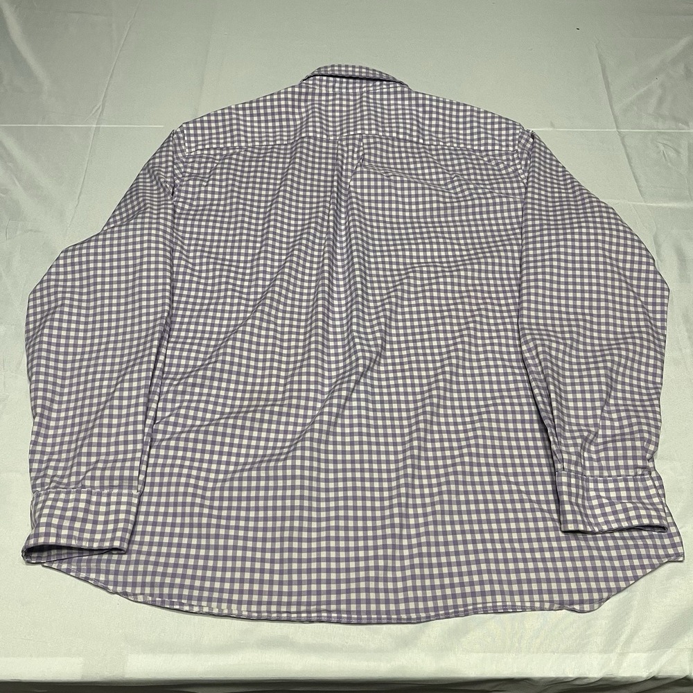 Vineyard Vines OTG Shirt Mens XL Purple Gingham Whale Button Down Performance - Picture 3 of 7